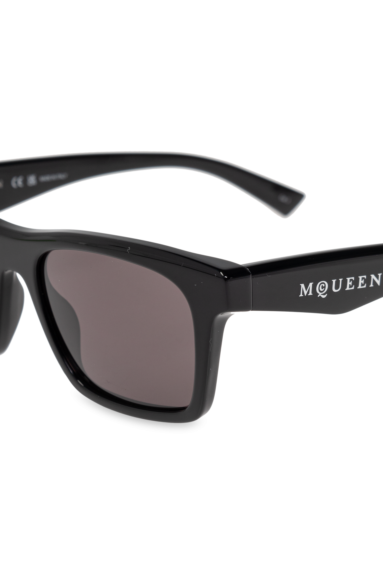 サングラス alexander mcqueen SUN GLASS (781191J0749 1056) Men's McQueen Logo Rectangular Sunglasses in Black